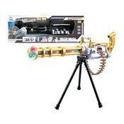 Wholesale - Mozlly Light Up Rotating Gun wTripod, Flashing LEDs, Shooting Sounds - Rotating Shotgun Toy Military Rifle for Kid C/P 12, UPC: 688999089550